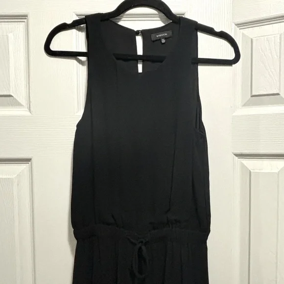 Aritzia BABATON Harold Sleeveless Maxi Dress Front Slit Split Hem Black Size XS - Picture 5 of 12